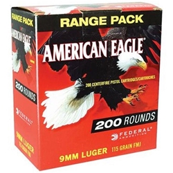 federal-american-eagle-9mm-luger-ammo-115-gainr-fmj-range-pack-ae9dp200||