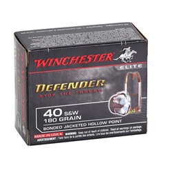 Winchester PDX1 40 S&W Ammo 180 Grain Bonded Jacketed Hollow Point