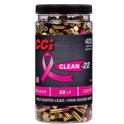 cci-clean-22-long-rifle-ammo-40-grain-high-velocity-pink-clean-22-400-rounds||