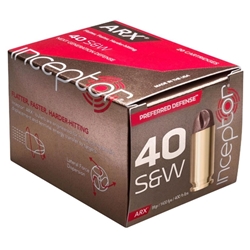 inceptor-preferred-defense-40-sw-ammo-88-grain-arx-lead-free-injection-molded-40arxbrsw-88-20||