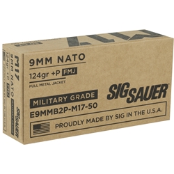 sig-sauer-elite-m17-military-grade-9mm-luger-ammo-124-grain-elite-ball-full-metal-jacket-e9mmb2pm1750||