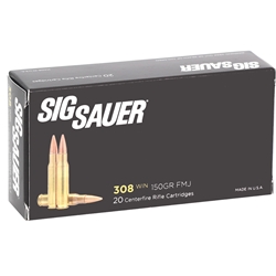 sig-sauer-elite-performance-308-winchester-ammo-150-grain-elite-ball-full-metal-jacket-e308b120||