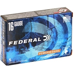 federal-power-shok-16-gauge-ammo-2-3-4-buffered-1-buckshot-12-pellets-f164-1b||