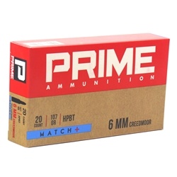 prime-ammunition-6mm-creedmoor-ammo-107-grain-hpbt-otm-match-plus-7038240020||