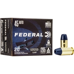 Federal AmmunitionFederal Syntech Defense 45 ACP Ammo 205 Grain Segmented Hollow Point