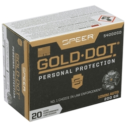 speer-gold-dot-personal-protection-10mm-auto-ammo-200-grain-jacketed-hollow-point-54000gd||