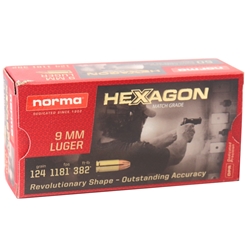 norma-match-grade-9-mm-ammo-124-grain-hexagon-299140050||