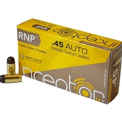 polycase-inceptor-sport-utility-45-acp-auto-ammo-130-grain-copper-polymer-rnp-projectile-45rnbpr-50||