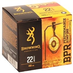 browning-bpr-22-long-rifle-ammo-40-grain-black-plated-lead-round-nose-b194122400||