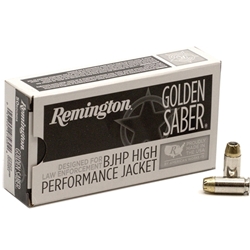 Remington Golden Saber 40 S&W Ammo 165 Grain Brass Jacketed Hollow Point 