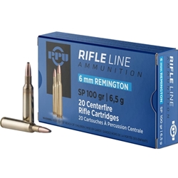 prvi-partizan-6mm-remington-ammo-100-grain-soft-point-boat-tail-pp6r||