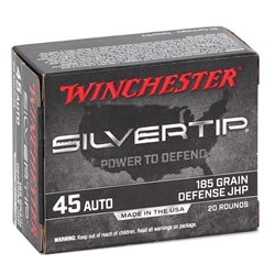 Winchester AmmunitionWinchester Silvertip 45 ACP  AUTO Ammo 185 Grain Silvertip Hollow Point