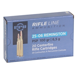 prvi-partizan-25-06-remington-ammo-100-grain-psp-pp2506p||