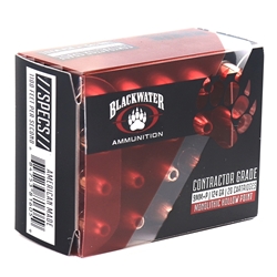 Blackwater Ammunition Contractor Grade 9mm Luger Ammo 124 Grain +P Monolithic Hollow Point