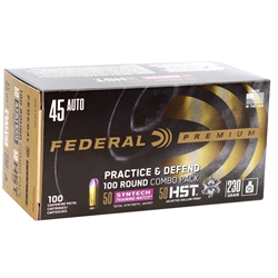 Federal Practice & Defend 45 ACP AUTO Ammo 230 Grain HST TSJ