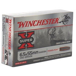 winchester-super-x-6-5-55mm-swedish-mauser-ammo-140-grain-power-point-x6555||