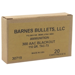 barnes-vor-tx-300-aac-blackout-ammo-110-grain-tipped-tac-tx-30719||