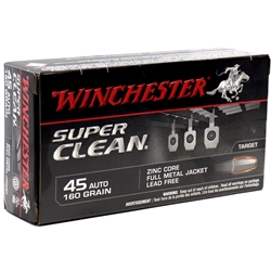 winchester-super-clean-45-acp-auto-ammo-160-grain-fmj-lead-free-w45lf||