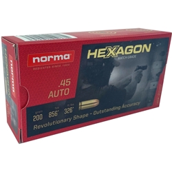 norma-hexagon-45-acp-auto-ammo-200-grain-match-grade-jhp-645040050||