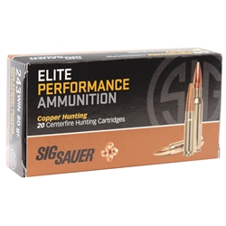 Sig Sauer Elite Performance 243 Winchester Ammo 80 Grain Elite Copper Hunting