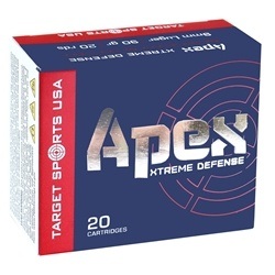 Target-Sports-USA-APEX-9mm-luger-Ammo-90-Grain-Xtreme-Defense||