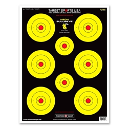 Target Sports USA Neon Bullseye - Ultra Bright Paper Targets 19x25" 25 Pack