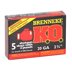 brenneke-usa-20-gauge-ammo-2-3-4-3-4-oz-rifled-slug-sl202ko||