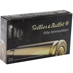 Sellier & Bellot Rifle Hunting 7mm Remington Magnum Ammo 173 Grain Soft Point Cut-Through Edge 