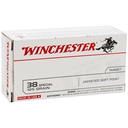 Winchester Whitebox 38 Special Ammo 125 Grain Jacketed Soft Point
