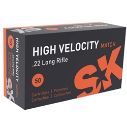 SK High Velocity Match 22 Long Rifle Ammo 40 Grain Lead Round Nose