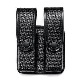 Uncle-Mikes-Mirage-Basketweave-Double-Stack-Duty-Divided-Double-Mag-Case||