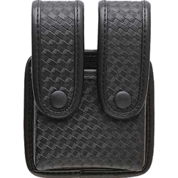 Uncle-Mikes-Mirage-Basketweave-Single-Stack-Duty-Double-Pistol-Mag-Case-Black||
