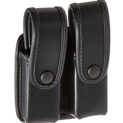 Uncle-Mikes-Mirage-Plain-Double-Stack-Duty-Double-Pistol-Mag-Case-Black||