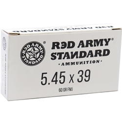 Red Army Standard 5.45x39mm Ammo 60 Grain Full Metal Jacket Steel Cased