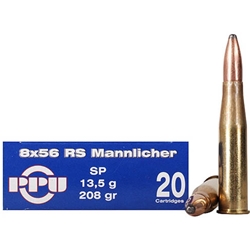 prvi-partizan-8x56mm-r-mannlicher-schoenauer-208-grain-soft-point-pp84||