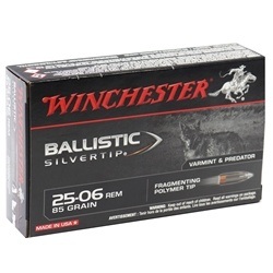 Winchester Supreme Ballistic Silvertip 25-06 Remington 85 Grain Fragmenting Polymer Tip