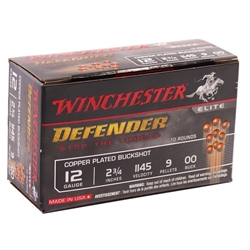 winchester-defender-elite-12-gauge-ammo-2-3-4-00-plated-buckshot-9-pellets-sb1200pd||