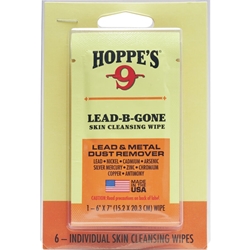 Hoppe's Hunting Skin Cleaner Lead Be Gone Wipe White 6 Count 