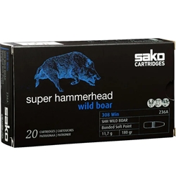 sako-super-hammerhead-308-winchester-ammo-180-graine-bonded-soft-point-c629236asa10x||