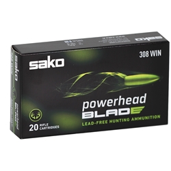 sako-powerhead-blade-308-winchester-ammo-162-graine-lead-free-jas-phb308w-162b||