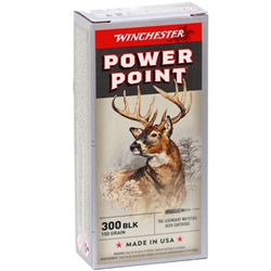 winchester-power-point-300-aac-blackout-ammo-150-grain-soft-point-x300blk||