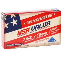 winchester-usa-valor-7-62-51mm-m80-ammo-149-grain-fmj-usavm80x||