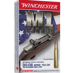 Winchester Super-X 30-06 Springfield M1 Garand Ammo 150 Grain FMJ FB