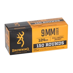 browning-9mm-luger-ammo-124-grain-fmj-150-rounds-value-pack-191800095||