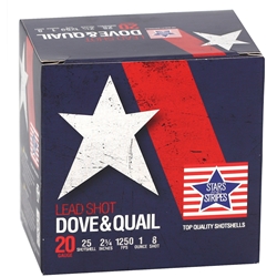 stars-and-stripes-dove-quail-20-gauge-ammo-2-3-4-1-oz-8-shot-cdq82808||