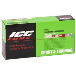 icc-ammo-green-elite-45-acp-ammo-155-grain-frangible-flat-point-brass-045-155ctnt-m||