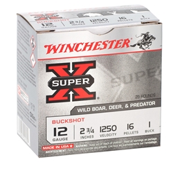 winchester-super-x-12-gauge-ammo-2-3-4-buffered-1-buckshot-16-pellets-xb121vp25||