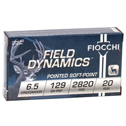 fiocchi-field-dynamics-6-5-creedmoor-ammo-129-grain-pointed-soft-point-65cmb||