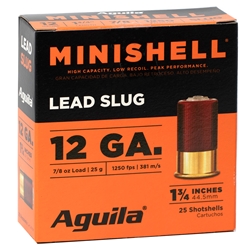 aguila-minishell-12-gauge-ammo-1-3-4-7-8oz-lead-slugs-1chb1386||