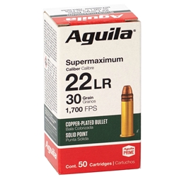 aguila-supermaxium-22-long-rifle-ammo-30-grain-cp-lead-solid-1b220298||